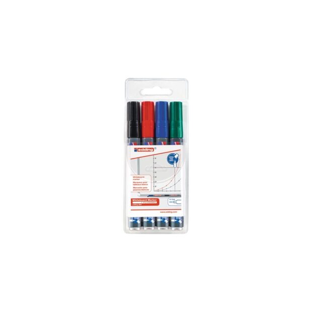 EDDING Whiteboard marker 250 black/red/blue/green line width 1.5-3 mm bullet tip