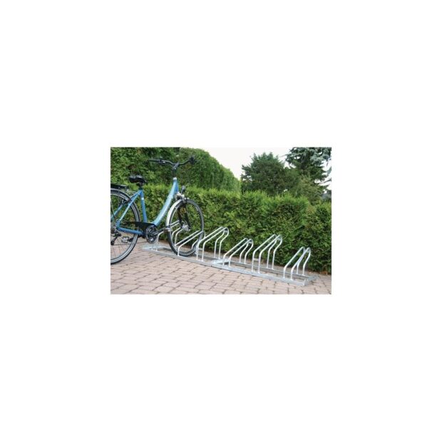 Bicycle rack  1-sided 90 deg galvanised no. of wheel bases 4 dismantled for screw-on installation