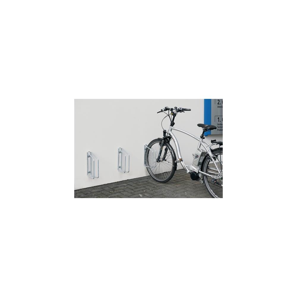 WSM Bicycle rack 90 deg galvanised no. of wheel bases 1 for wall mounting - Image 2