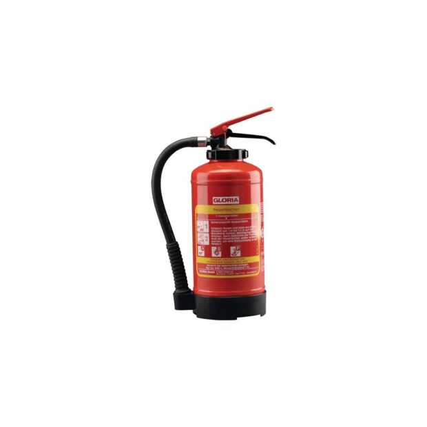 GLORIA Fire extinguisher for burning fat  3 kg rechargeable fire class A 8 A 55 B 75 F with wall holder