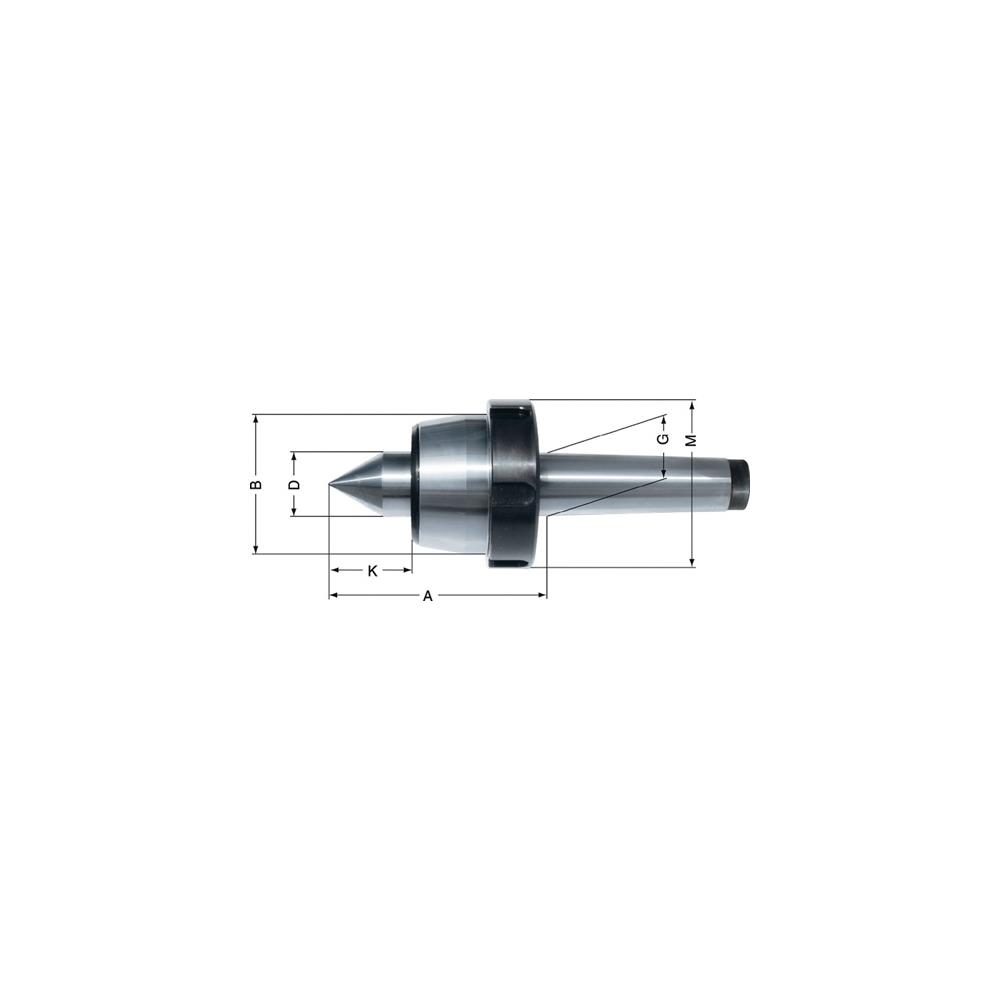 RÖHM Centring point slim MK3 revolving with extended running tip - Image 2