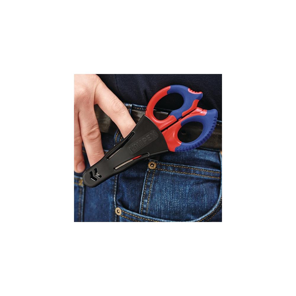 KNIPEX Electrician/craftsman's scissors length 155 mm 2-component grips - Image 8