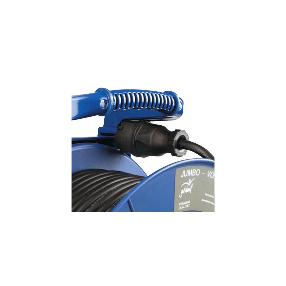 JUMBO Cable reel 40 m H07RN-F 3 x 2.5 mm² 4 sockets with earthing contact solid plastic IP54 - Image 4