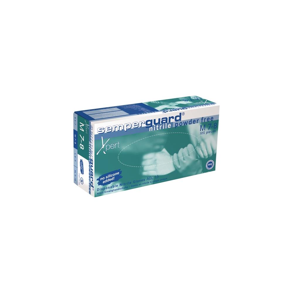 SEMPERIT Disposable glove SEMPERGUARD NITRIL XPERT SEMPERMED size 7-8 blue nitrile EN 420, EN 374, EN 455, EN 421 cat. III - Image 2