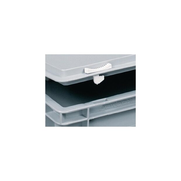 LOCKWEILER Plastic case  L 600 x W 400 x H 163 mm PP 1 handle slide fastener grey 33 l - Image 2