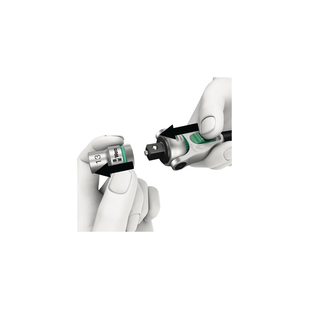 WERA Swivelling and reversible ratchet Zyklop Speed 3/8 inch no. of teeth 72 length 199 mm 2-component handle - Image 3