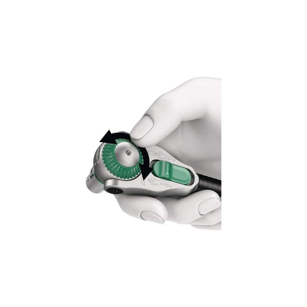 WERA Swivelling and reversible ratchet Zyklop Speed 3/8 inch no. of teeth 72 length 199 mm 2-component handle - Image 6
