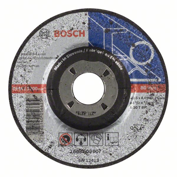 Robert Bosch Power Tools GmbH Expert for Metal grinding disc with depressed centre. For small angle grinders