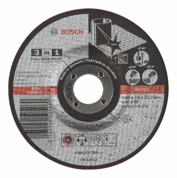 Robert Bosch Power Tools GmbH 3-in-1 cutting disc. For small angle grinders