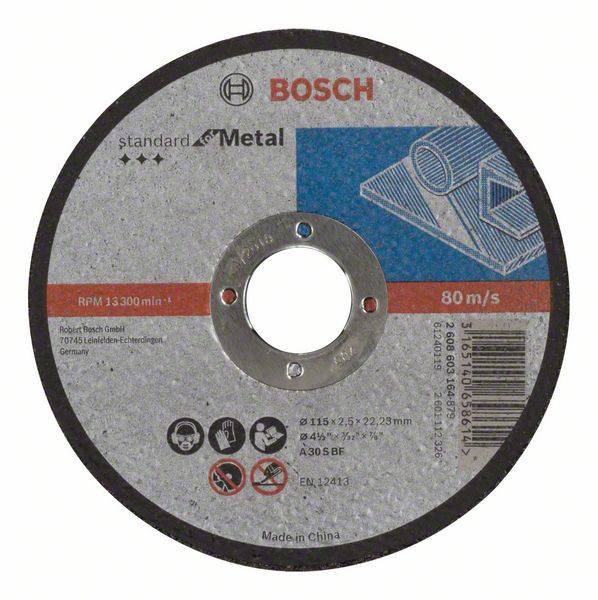 Robert Bosch Power Tools GmbH Standard for Metal straight cutting disc. For small angle grinders