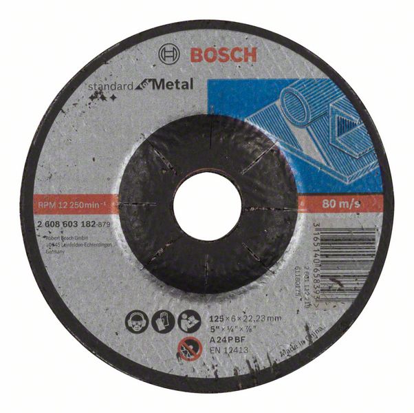 Robert Bosch Power Tools GmbH Standard for Metal grinding disc with depressed centre. For small angle grinders