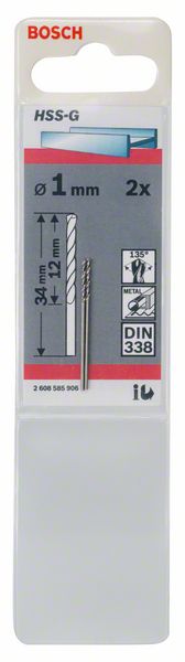Robert Bosch Power Tools GmbH Metal drill bits HSS-G, DIN 338. For rotary drills/drivers - Image 2
