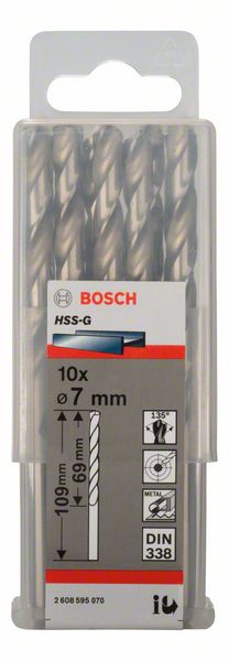 Robert Bosch Power Tools GmbH Metal drill bits HSS-G, DIN 338. For rotary drills/drivers - Image 2