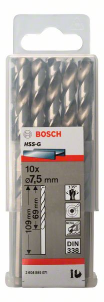 Robert Bosch Power Tools GmbH Metal drill bits HSS-G, DIN 338. For rotary drills/drivers - Image 2