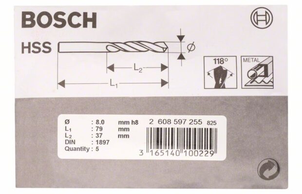 Robert Bosch Power Tools GmbH Stub drill bits, HSS-R, DIN 1897. For rotary drills/drivers - Image 2