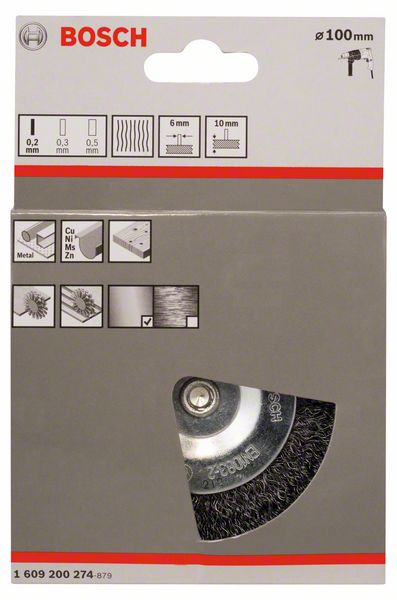 Robert Bosch Power Tools GmbH Wire Wheel Crimped 100x0.2 mm Steel. For rotary drills/drivers - Image 2