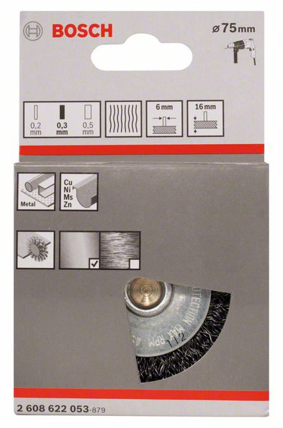 Robert Bosch Power Tools GmbH Wire Wheel Crimped 75x0.3 mm Steel. For rotary drills/drivers - Image 2