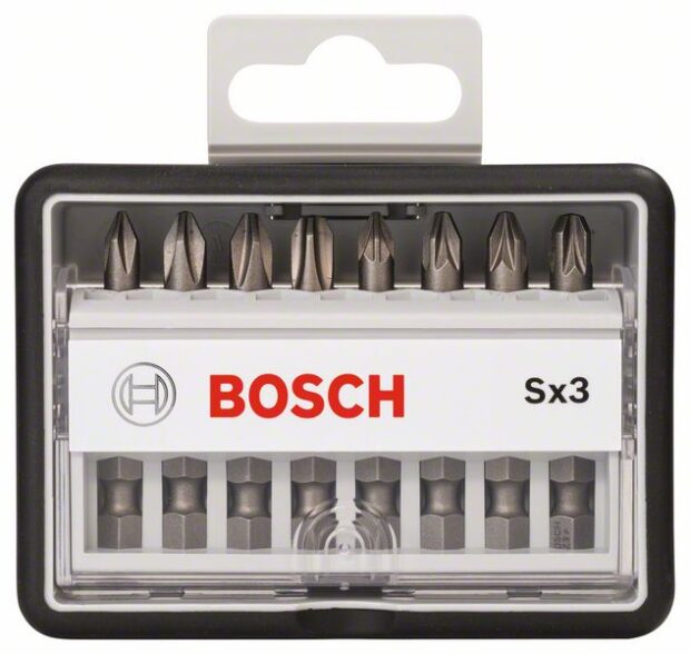 Robert Bosch Power Tools GmbH 8-piece Robust Line screwdriver bit set Sx PH/PZ, Extra Hard version. For rotary drills/drivers - Image 2