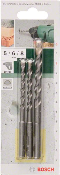 Robert Bosch Power Tools GmbH 3-piece concrete drill bit set SDS quick 5.0x100; 6.0x100; 8.0x120 - Image 2