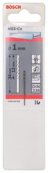 Robert Bosch Power Tools GmbH Metal drill bits HSS-Co, DIN 338. For rotary drills/drivers - Image 2