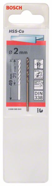 Robert Bosch Power Tools GmbH Metal drill bits HSS-Co, DIN 338. For rotary drills/drivers - Image 2