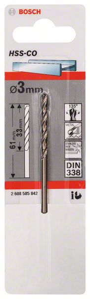 Robert Bosch Power Tools GmbH Metal drill bits HSS-Co, DIN 338. For rotary drills/drivers - Image 2