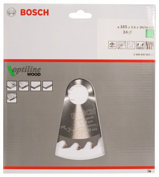 Robert Bosch Power Tools GmbH Optiline Wood circular saw blade. For hand-held circular saws - Image 2