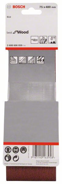 Robert Bosch Power Tools GmbH 3-piece X440 sanding belt set. For belt sanders