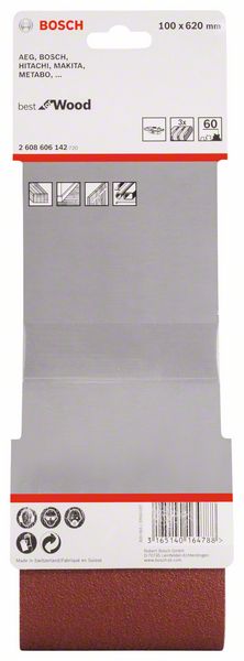 Robert Bosch Power Tools GmbH 3-piece X440 sanding belt set. For belt sanders