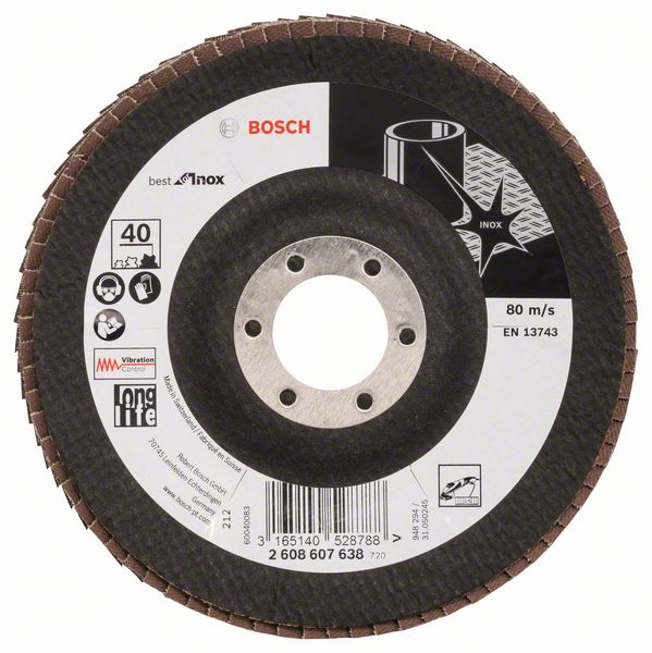 Robert Bosch Power Tools GmbH Flap disc X581, Best for Inox. For small angle grinders