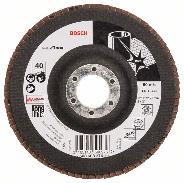 Robert Bosch Power Tools GmbH Flap disc X581, Best for Inox. For small angle grinders