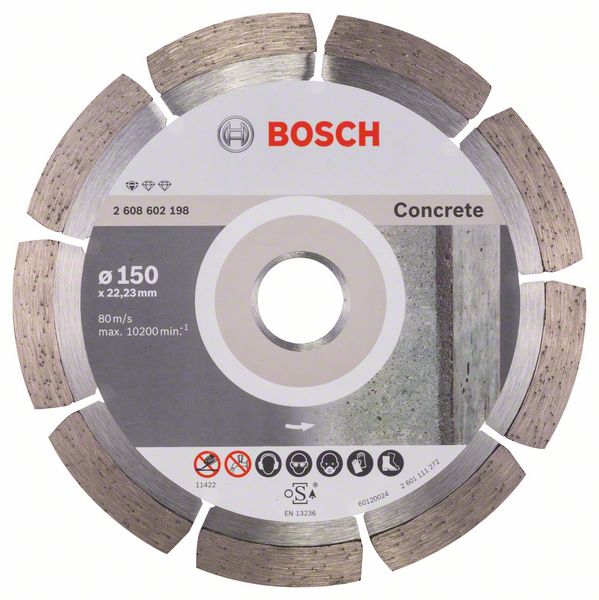 Robert Bosch Power Tools GmbH Standard for Concrete diamond cutting disc. For large angle grinders with locking nut
