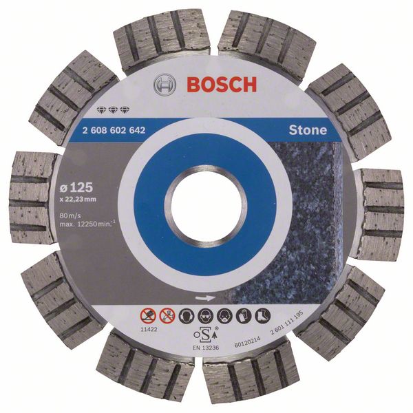 Robert Bosch Power Tools GmbH Diamond cutting disc Best for Stone. For small angle grinders