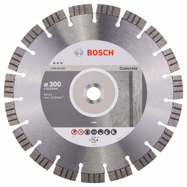 Robert Bosch Power Tools GmbH Diamond cutting disc Best for Concrete. For large angle grinders with locking nut