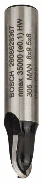Robert Bosch Power Tools GmbH Core box bit, 8 mm, R1 4 mm, D 8 mm, L 9.2 mm, G 40 mm. For hand-held routers