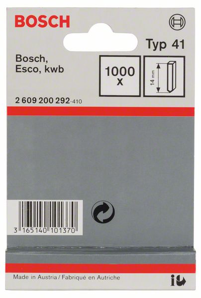 Robert Bosch Power Tools GmbH Pin type 41. For Pneumatic Nailers/Staplers