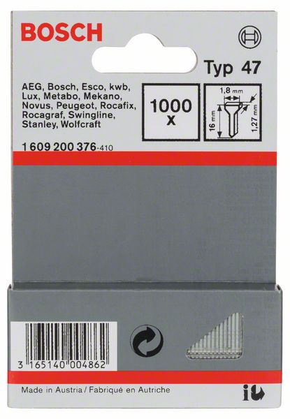 Robert Bosch Power Tools GmbH Nail type 47. For nail guns