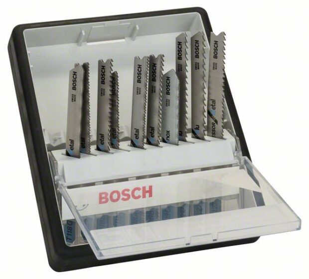 Robert Bosch Power Tools GmbH 10-piece Robust Line jigsaw blade set Metal variety T-shank. For jigsaws