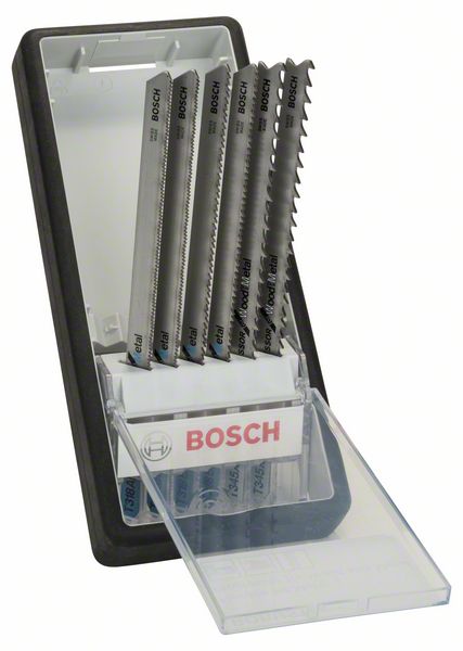 Robert Bosch Power Tools GmbH 6-piece Robust Line jigsaw blade set Metal Profile T-shank. For jigsaws