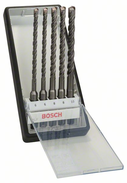 Robert Bosch Power Tools GmbH 5-piece Robust Line SDS plus-5 hammer drill bit set 6 - 10 mm. For rotary hammer drills