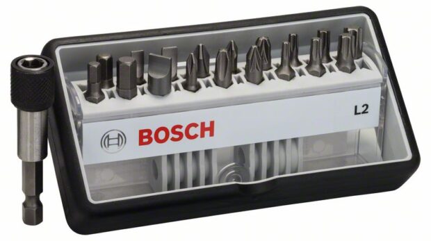 Robert Bosch Power Tools GmbH 18+1-piece Robust Line screwdriver bit set L PH/PZ/T/S/HEX, Extra Hard version. For rotary drills/drivers