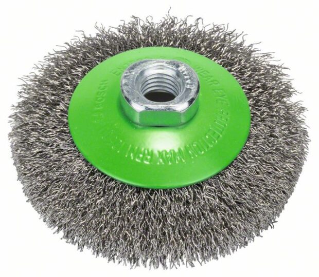 Robert Bosch Power Tools GmbH Bevel Brush Crimped 100 Stainless. For small angle grinders