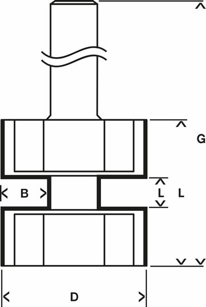 Robert Bosch Power Tools GmbH Tongue jointing bit, 8 mm, D1 25 mm, L 5 mm, G 58 mm. For hand-held routers - Image 4