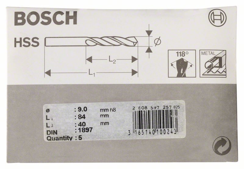 Robert Bosch Power Tools GmbH Stub drill bits, HSS-R, DIN 1897. For rotary drills/drivers - Image 2