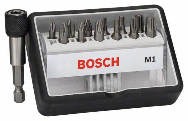 Robert Bosch Power Tools GmbH 12+1-piece Robust Line screwdriver bit set M PH/PZ/T, Extra Hard version. For rotary drills/drivers