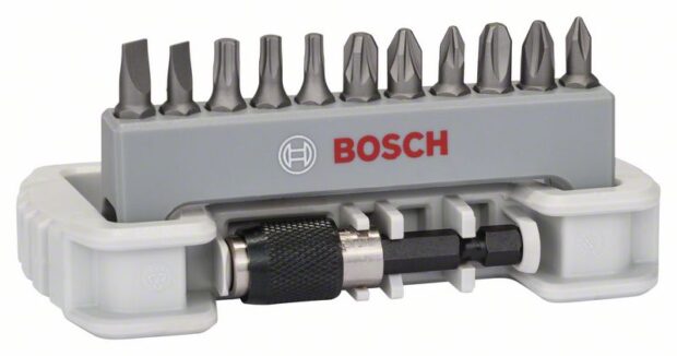 Robert Bosch Power Tools GmbH 11-piece screwdriver bit set including bit holder PH/PZ/T/S. For rotary drills/drivers