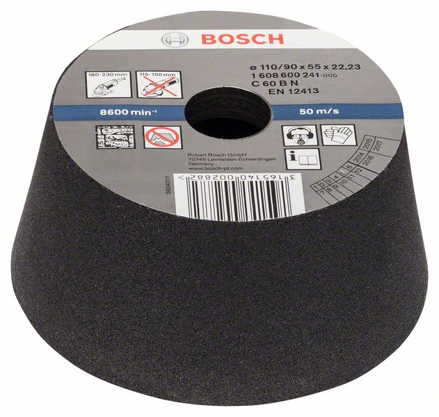 Robert Bosch Power Tools GmbH Conical cup wheel - Stone/concrete. For large angle grinders with locking nut