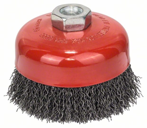 Robert Bosch Power Tools GmbH Cup Brush Crimped 100 mm Steel. For small angle grinders