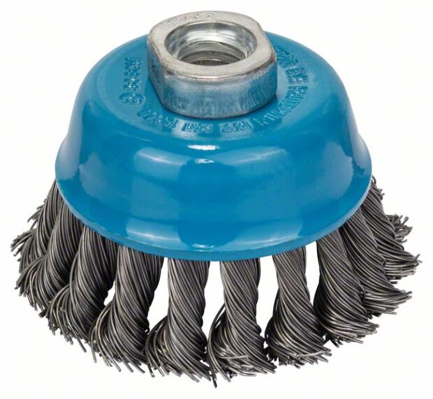 Robert Bosch Power Tools GmbH Cup Brush Knotted 75 mm Steel. For small angle grinders