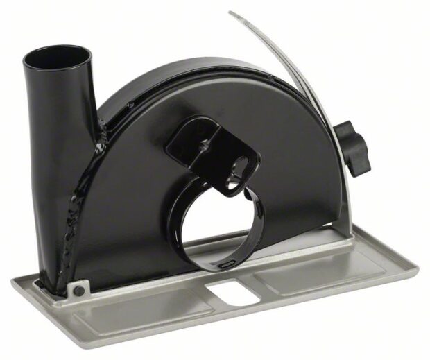 Robert Bosch Power Tools GmbH Cutting guide with dust extraction outlet. For small angle grinders